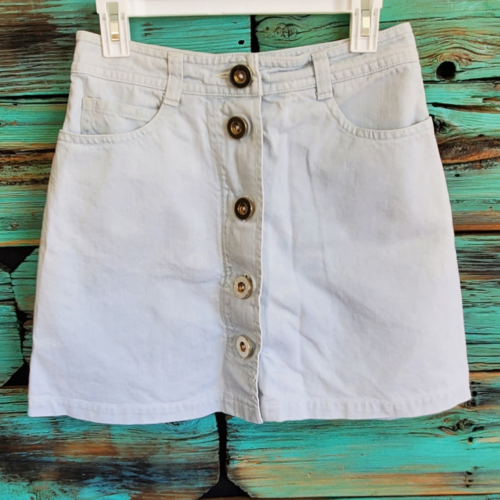 CHLOÉ - LIGHT WASH DENIM SKIRT
